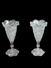 Pressed glass vases for sale  Milford