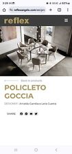 Mesa de jantar Policleto Goccia feita na Itália 72 polegadas mesa extensível vidro temperado comprar usado  Enviando para Brazil