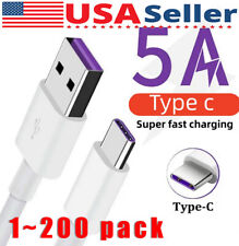 USB Type C Data Cable 5A Fast Charging USB-A to USB-C Charger lot Cord For Phone for sale  Shipping to South Africa