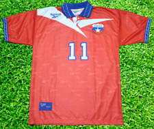 Camiseta deportiva de fútbol de Chile #11 100% original talla L 1998 Copa Mundial en casa segunda mano  Embacar hacia Argentina