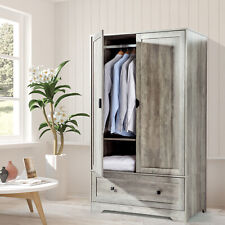 Grey wardrobe armoire for sale  Flanders