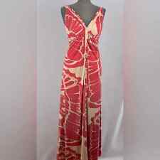 Marciano - vestido maxi sem mangas feminino decote em V construído em sutiã vermelho/castanho tamanho P, usado comprar usado  Enviando para Brazil