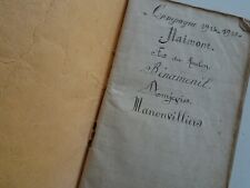 Carnet poilus manuscrit. d'occasion  Montferrand-le-Château