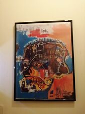 VINTAGE "Untitled" by Jean-Michel Basquiat Framed A3 Canvas Fine Art Print 1983, used for sale  Shipping to South Africa