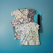 5 Piece Bundle Women's Scrub Uniform Tops , Pockets Sizes M/s, used for sale  Shipping to South Africa