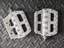 Old School BMX Pedals  9/16 White MKS Grafight-XX 3 Piece Crank, used for sale  Shipping to South Africa