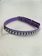 Cuello púrpura con bling, estrás para perro pequeño, ajustable, 14 in. longitud total segunda mano  Embacar hacia Argentina