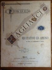1892 leoncavallo pagliacci usato  Roma