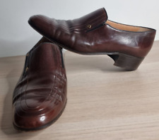 A.Testoni Formal Shoes Brown Leather Slip On Men's 7.5 UK 41.5 EU Italy Made for sale  Shipping to South Africa