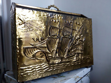 Vintage embossed brass for sale  HULL