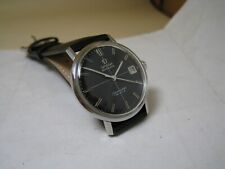 RELÓGIO OMEGA SEAMASTER DE VILLE DATA AUTOMÁTICA MOSTRADOR PRETO AÇO INOXIDÁVEL 1966 comprar usado  Enviando para Brazil