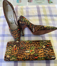 Davite B Originals Vintage Hand Last Hand Painted Heels Size 7/7.5 for sale  Shipping to South Africa