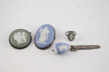 Sterling Silver Wedgewood Jewellery Green Jasperware x 4 (20g) for sale  Shipping to South Africa