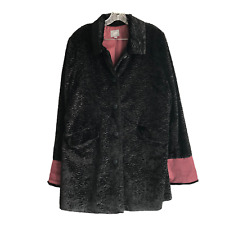 Jaqueta casaco feminina J. Jill tamanho XL preta texturizada forrada bolsos com colarinho comprar usado  Enviando para Brazil