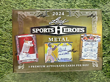 2024 Leaf Sports Heroes caja de hobby de metal sellada de fábrica segunda mano  Embacar hacia Argentina