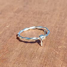 925 Sterling Silver Barbed Wire Ring, Handmade Ring, Women Promise Ring HM2752 for sale  Shipping to South Africa