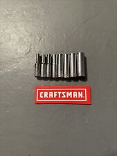 Used, CRAFTSMAN 8pc Deep 1/4 METRIC MM 6pt ratchet wrench socket set 4mm-12mm for sale  Shipping to South Africa