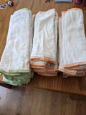 Cloth-eez Prefold cloth diapers 12 Novice 24 Newborn white barely used for sale  Shipping to South Africa