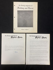 The Literary Magazine of FANTASY & TERROR #1 com carta ASSINADA Salmonson c. 1973 comprar usado  Enviando para Brazil