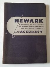 De colección Newark Wire Cloth Company Catálogo C Manual Industrial  segunda mano  Embacar hacia Argentina