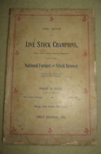 Original 1903-El Libro de Campeones Ganaderos- Agricultor Nacional y Ganadero segunda mano  Embacar hacia Argentina