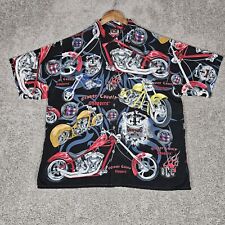 Orange County Choppers Shirt Mens 2XL Black Button Up Vtg Bikercore AOP for sale  Shipping to South Africa