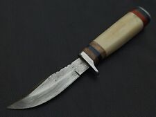 Usado, CUCHILLO BOWIE DE ACERO DAMASCO HECHO A MANO 9,5" MANGO DE HUESO DE CAMELLO CON FUNDA 8524 segunda mano  Embacar hacia Argentina