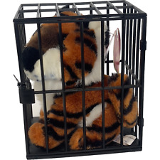 Peluche de tigre en jaula tripulación del zoológico ciudad natal dulces animal de peluche segunda mano  Embacar hacia Argentina