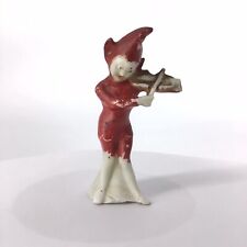 Vintage Elf Pixie Figurine Playing Violin Fiddle Porcelain Bisque Germany for sale  Shipping to South Africa