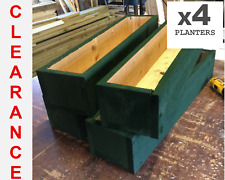 CLEARANCE SALE - 4 x LARGE GARDEN PLANTERS-PAINTED CUPRINOL FOREST GREEN, used for sale  UK