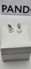 Authentic Pandora Double Heart Split Mother Daughter Dangle Charm #799187C01 🔅 for sale  Shipping to South Africa