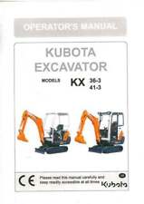 KUBOTA EXCAVATOR KX36-3 KX41-3 OPERATORS MANUAL till salu  Toimitus osoitteeseen Sweden