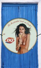 Placa placa bomba estação de serviço de vendas sorvete porcelana pinup babe DAIRY QUEEN, usado comprar usado  Enviando para Brazil