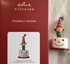 Hallmark Keepsake Friendly Gnome 2021 Christmas Tree Ornament Holiday Decor, used for sale  Shipping to South Africa