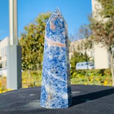 293g Piedra a rayas azul natural cristal obelisco cuarzo columna de energía cristal segunda mano  Embacar hacia Argentina