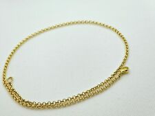 18K Gold-Plated ROLO 3mm CHAIN 45cm Non Tarnish TOP QUALITY Waterproof Necklace  for sale  Shipping to South Africa