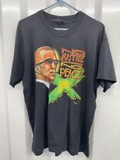 Camisa rara vintage Malcolm X Black History Month No Justice No Peace tamanho XL comprar usado  Enviando para Brazil