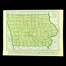 Vintage iowa map for sale  Willow Grove