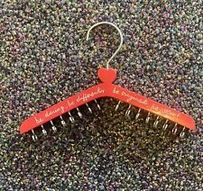 Jewelry Holder Clothes Hanger Red With Phrases 7” for sale  Shipping to South Africa