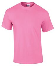 T-shirt a maniche corte Gildan GD002 da uomo semplice ultra cotone™ girocollo rosa media usato  Spedire a Italy