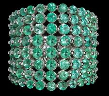 3.86Ct Emerald 14K White Gold Cluster Ring RWGG100-14-7-21 for sale  Shipping to South Africa