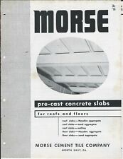 Brochure - Morse - Pre-cast Concrete Slab Roof Floor Haydite - c1949 (AF802) for sale  Shipping to South Africa