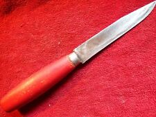 10 )) LONG SHARP VINTAGE CLASSIC KNIFE PUUKKO MORA w WOOD HANDLE SWEDEN SWEDISH for sale  Shipping to South Africa