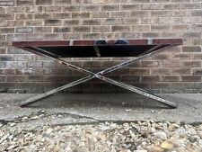 Marcel Breuer? style designer rectangular coffee table. chrome x frame, used for sale  Shipping to South Africa