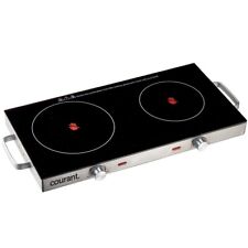 Usado, Cooktop elétrico duplo Courant de vidro cerâmico - 1700W, aço inoxidável comprar usado  Enviando para Brazil