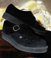 Zapatos TUK Creepers Gamuza Hebilla Monje Correa Negro Bajo A8139 ETC 9 USM 7 EUR 40 segunda mano  Embacar hacia Mexico