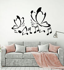 Usado, Adesivo de parede vinil notas musicais borboletas música escola arte adesivos (g3132) comprar usado  Enviando para Brazil