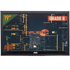 Monitor tela PC LCD 19 "HD 16/9 de largura AOC DVI VGA com alto-falante DVR Vesa, usado comprar usado  Enviando para Brazil