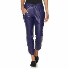 NENE Size L Fab Faux Leather Lounge Pants BLUE for sale  Shipping to South Africa