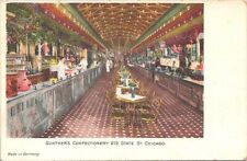 Litografia Chicago IL Gunther's Confectionery vista interior início dos anos 1900 comprar usado  Enviando para Brazil
